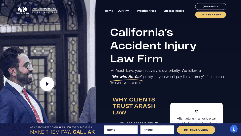 California accident injury law firm specializing in personal injury cases.