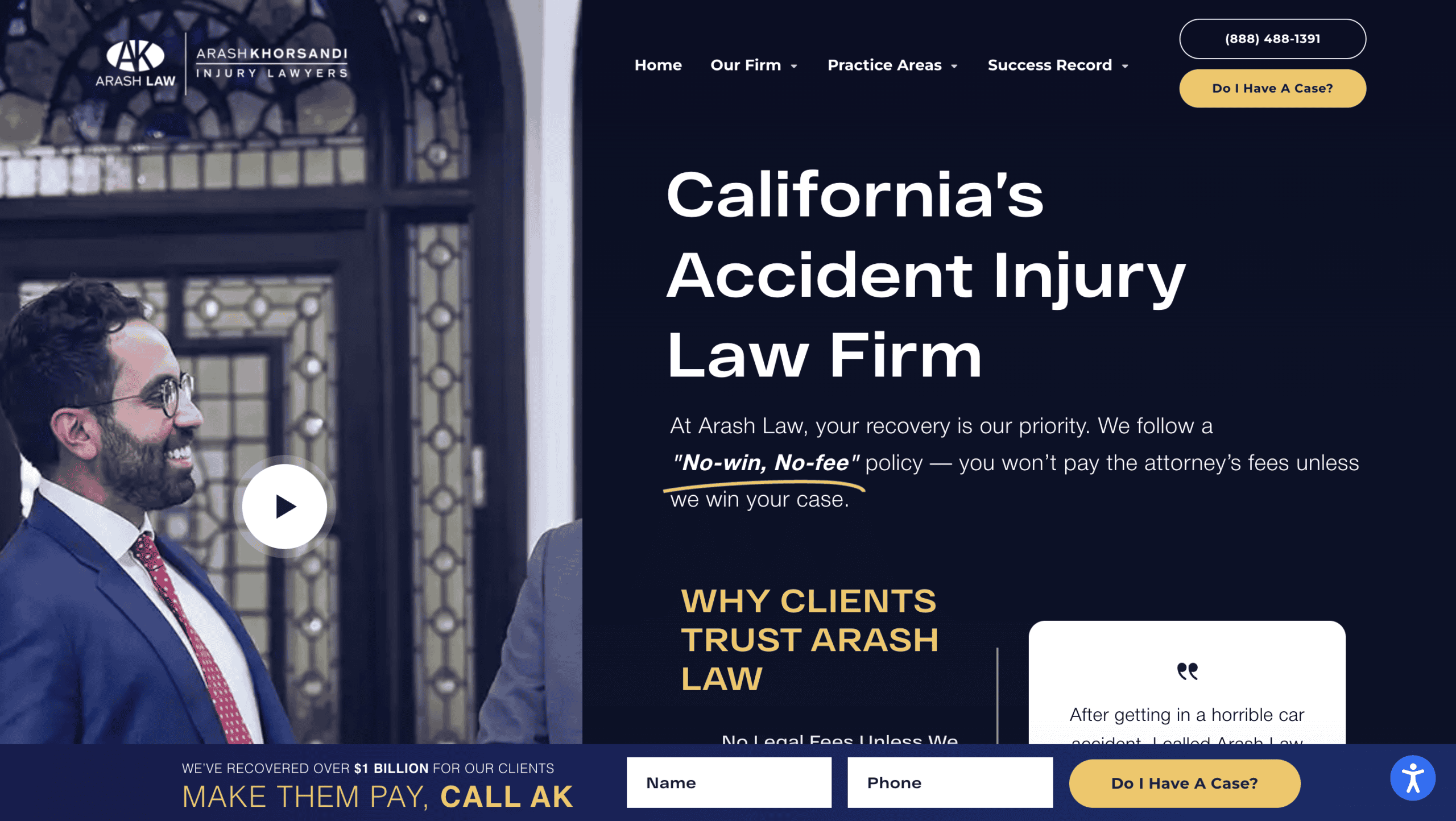 California accident injury law firm specializing in personal injury cases.