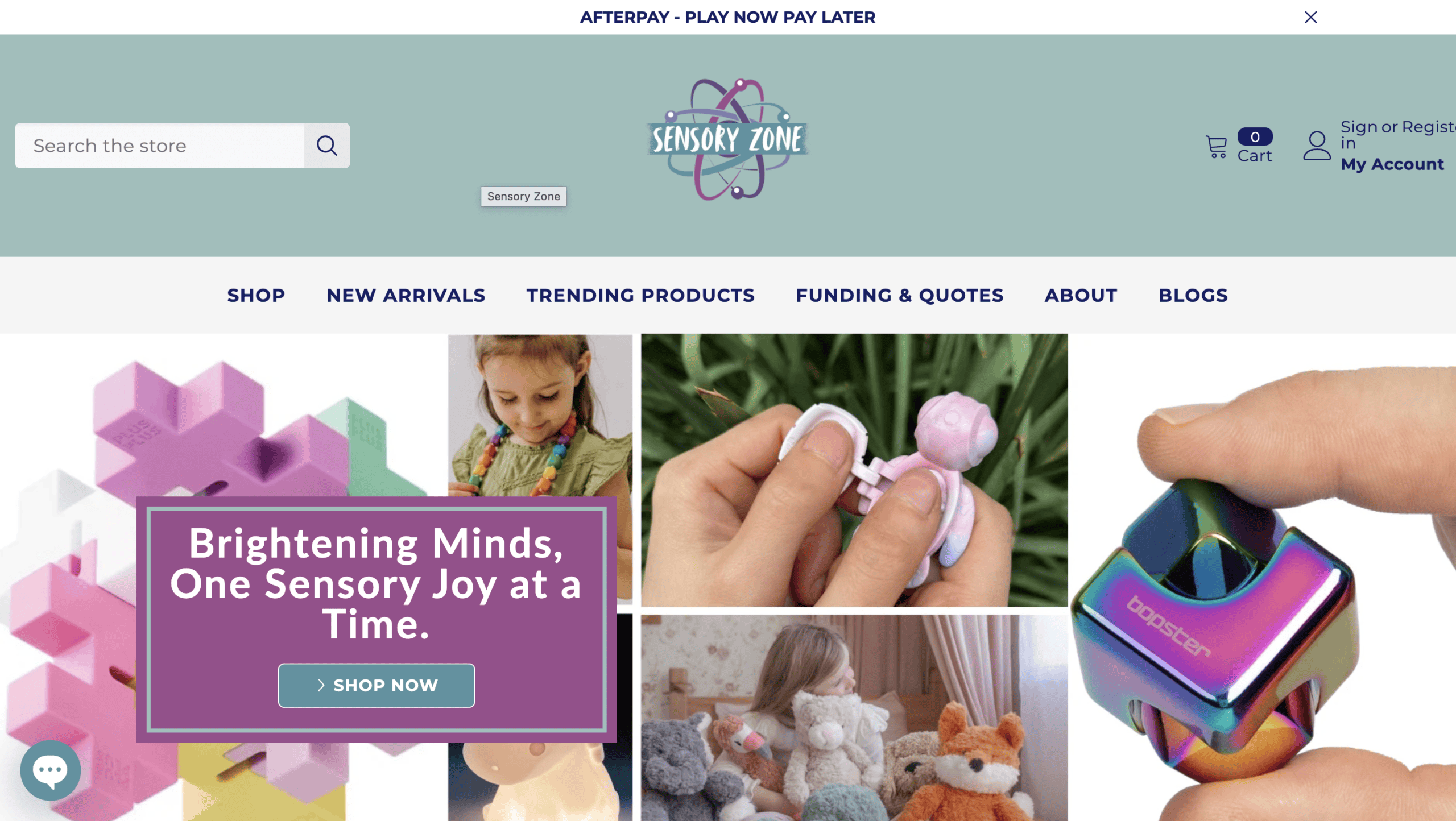 Colorful sensory toys and tools for calming and focus at Sensory Zone.
