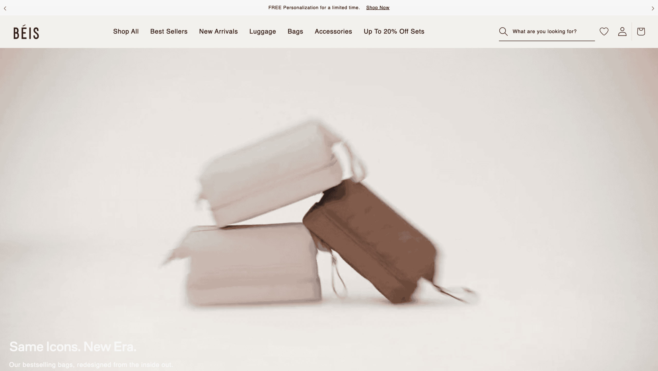 Stack of travel luggage bags in neutral tones for travel and adventure.